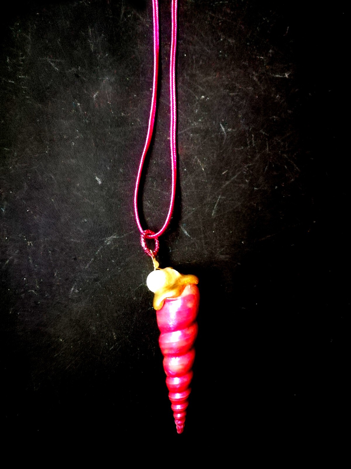 Pink Unicorn Horn Spirit Guide Magic Sea Puka Shell Pearl Charm Jewelry Fantasy