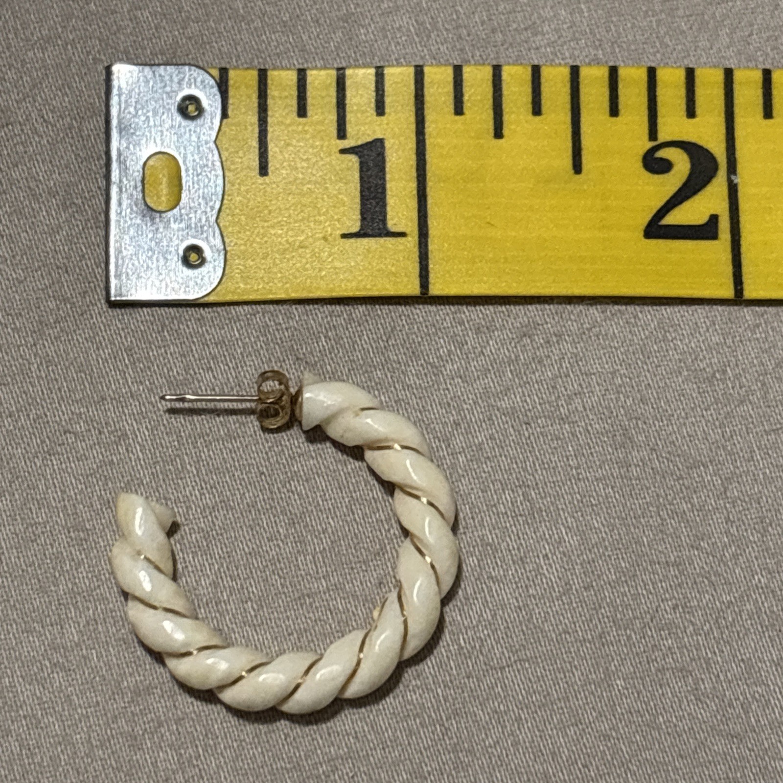 14K 585 Bone Half Hoop Earrings – SEE MY OTHER BONE SOLD SEPARATELY