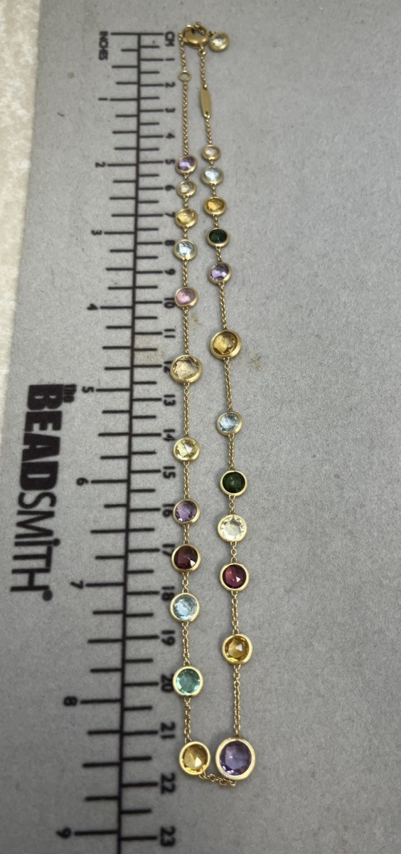 Marco Bicego Jaipur 18k Gold Multi Stone Bead Station Necklace (PD4053467)