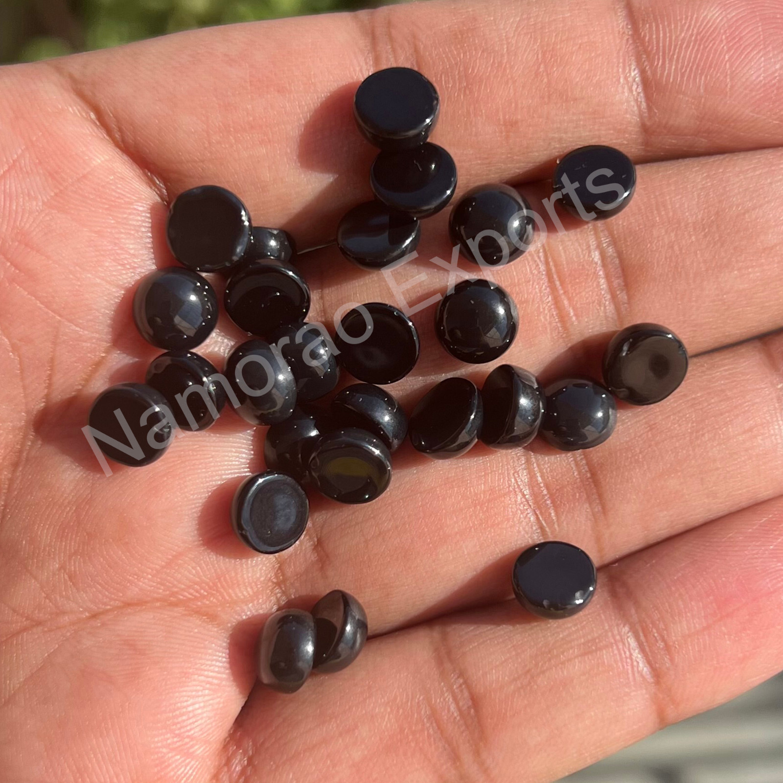Natural Black Onyx Round 3 mm to 20 mm Cabochon Loose Gemstone Lot