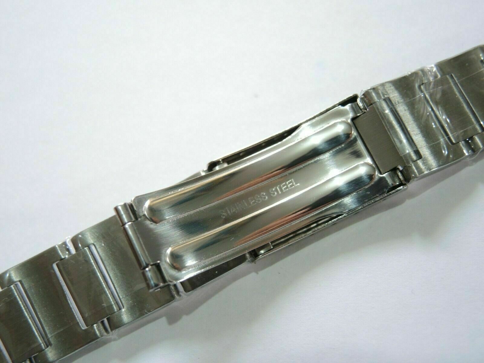 NEW 19MM STAINLESS SOLID BRACELET VINTAGE POGUE 6139-6002/6005 CHRONOGRAPH WATCH