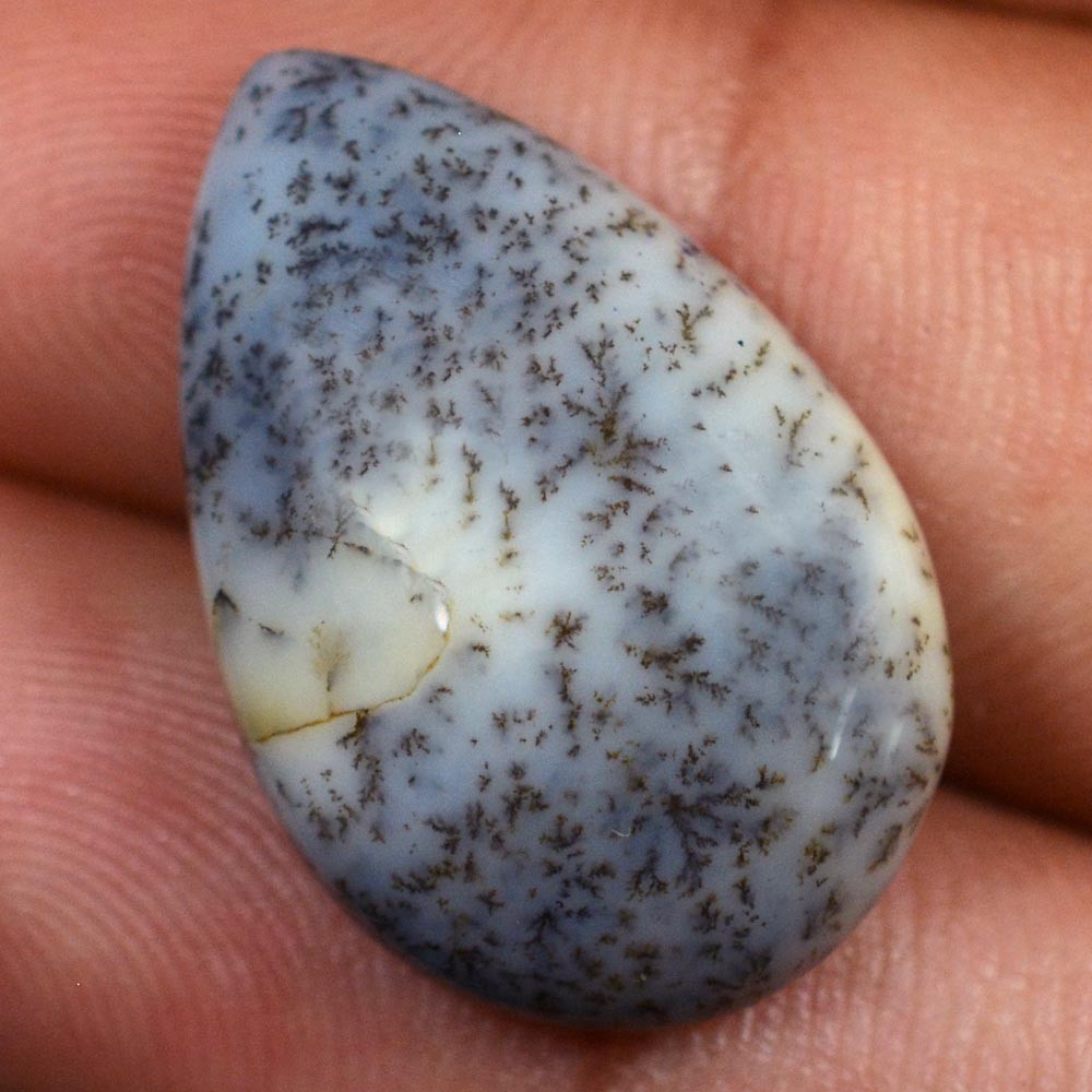 13.90 Cts 100% Natural Dendrite Opal Cabochon 16 x 24 mm Loose Gemstone MT43