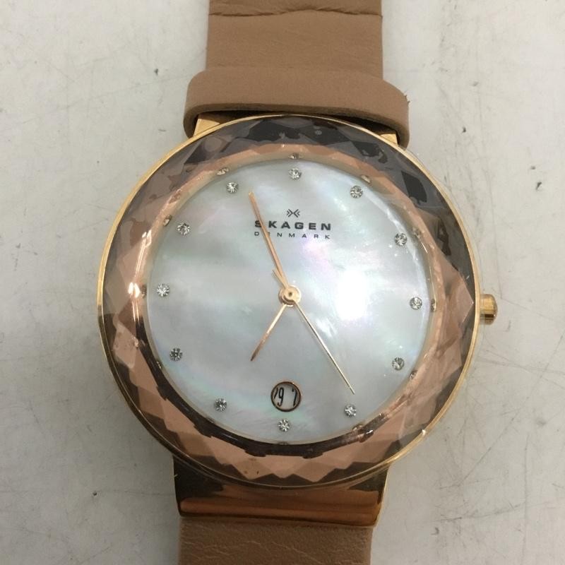 SKAGEN Analog (Quartz) Watch SKW2168 Leather Strap USED 2ND Used 10135184