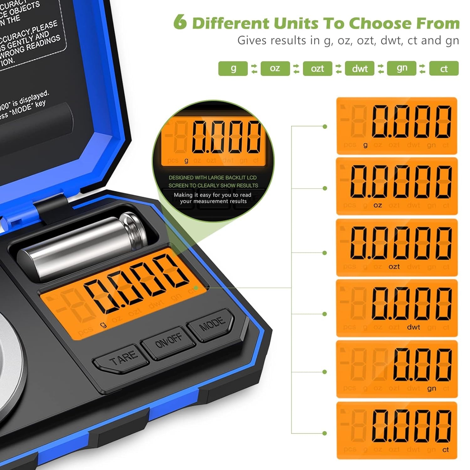 Digital Pocket Scale, 50g 0.001g Professional Milligram Scale, Portable Sized