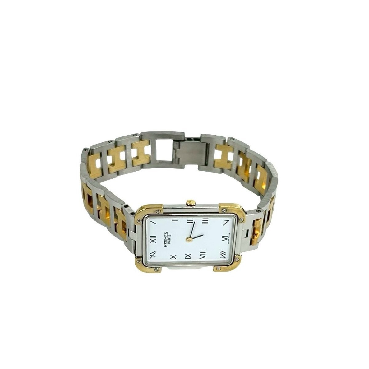 Excellent Working Condition. HERMES Vintage Croisière H Logo Stainless Steel GP