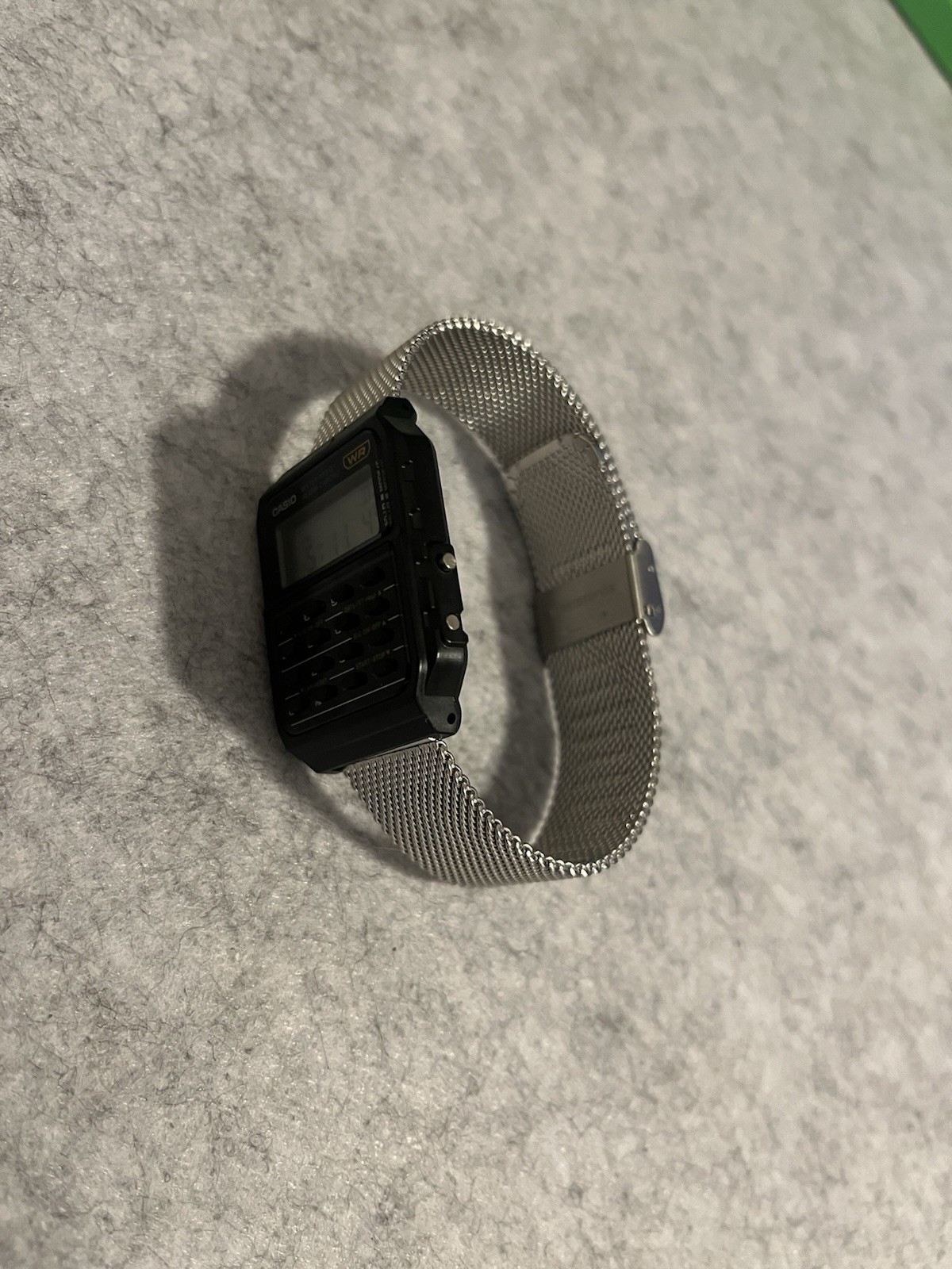 New Casio Ca53w-1 Watch With Stainless Steel Bracelet