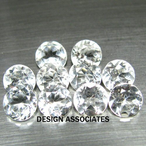 2.5 MM ROUND CUT WHITE ZIRCON ALL NATURAL AAA 20 PC SET (168194)