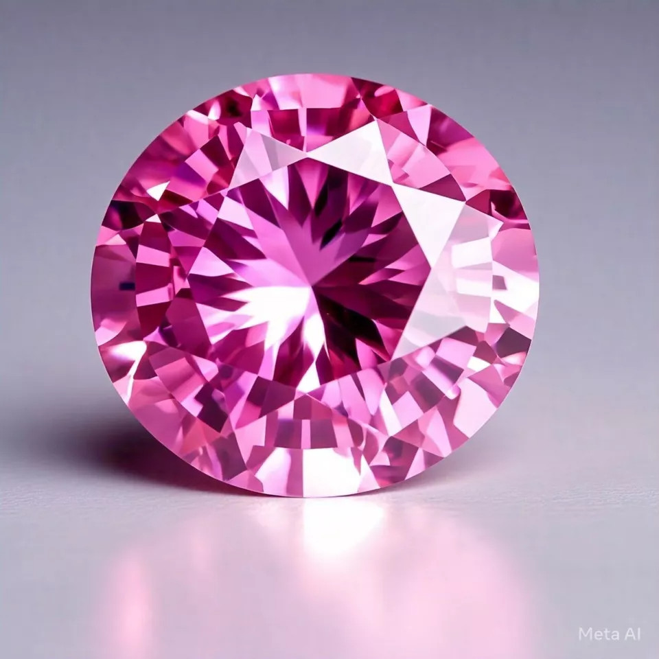 7.50X7.50 MM Lab Grown CVD Diamond Round cut PINK Color VVS1 Clarity Certified