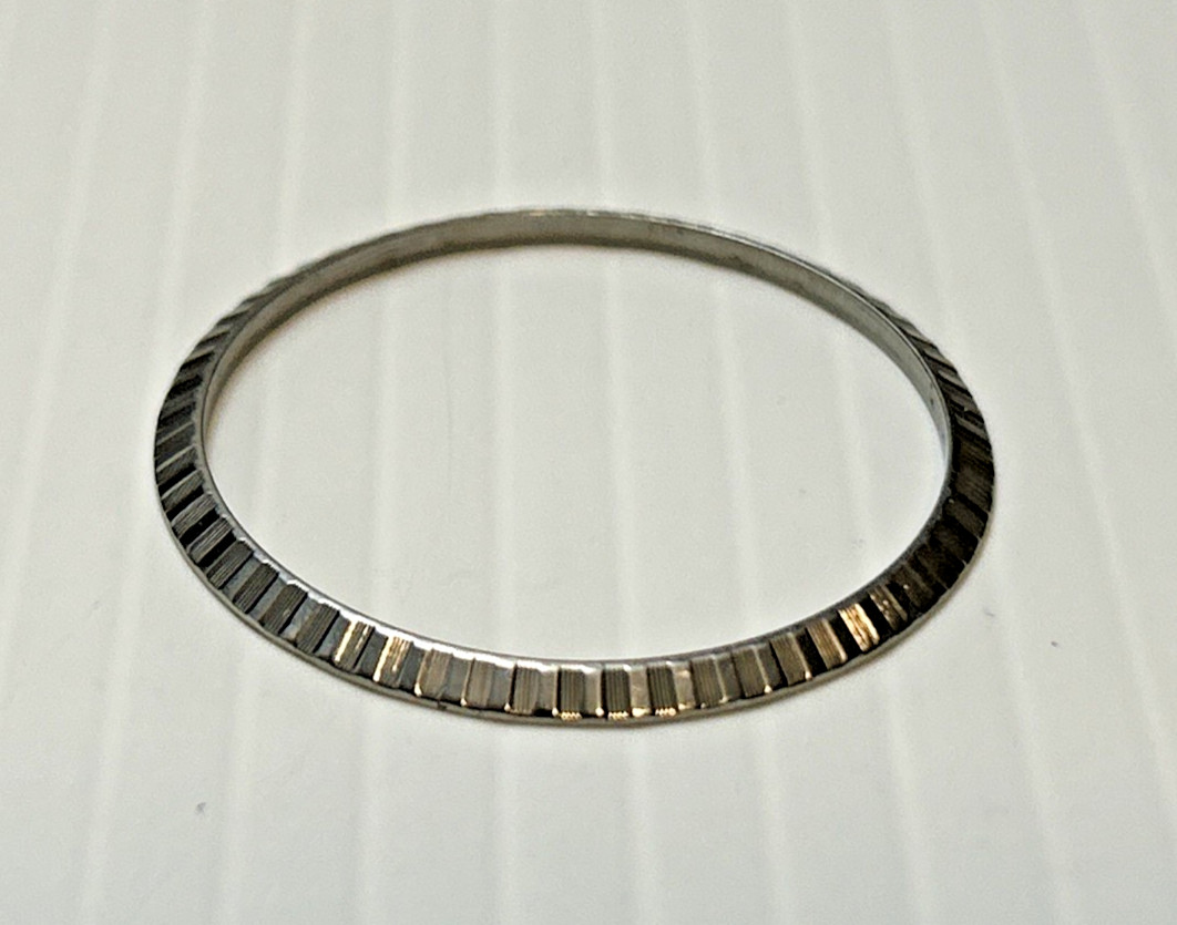 Genuine Rolex Datejust Engine Turned 36mm Stainless Watch Bezel