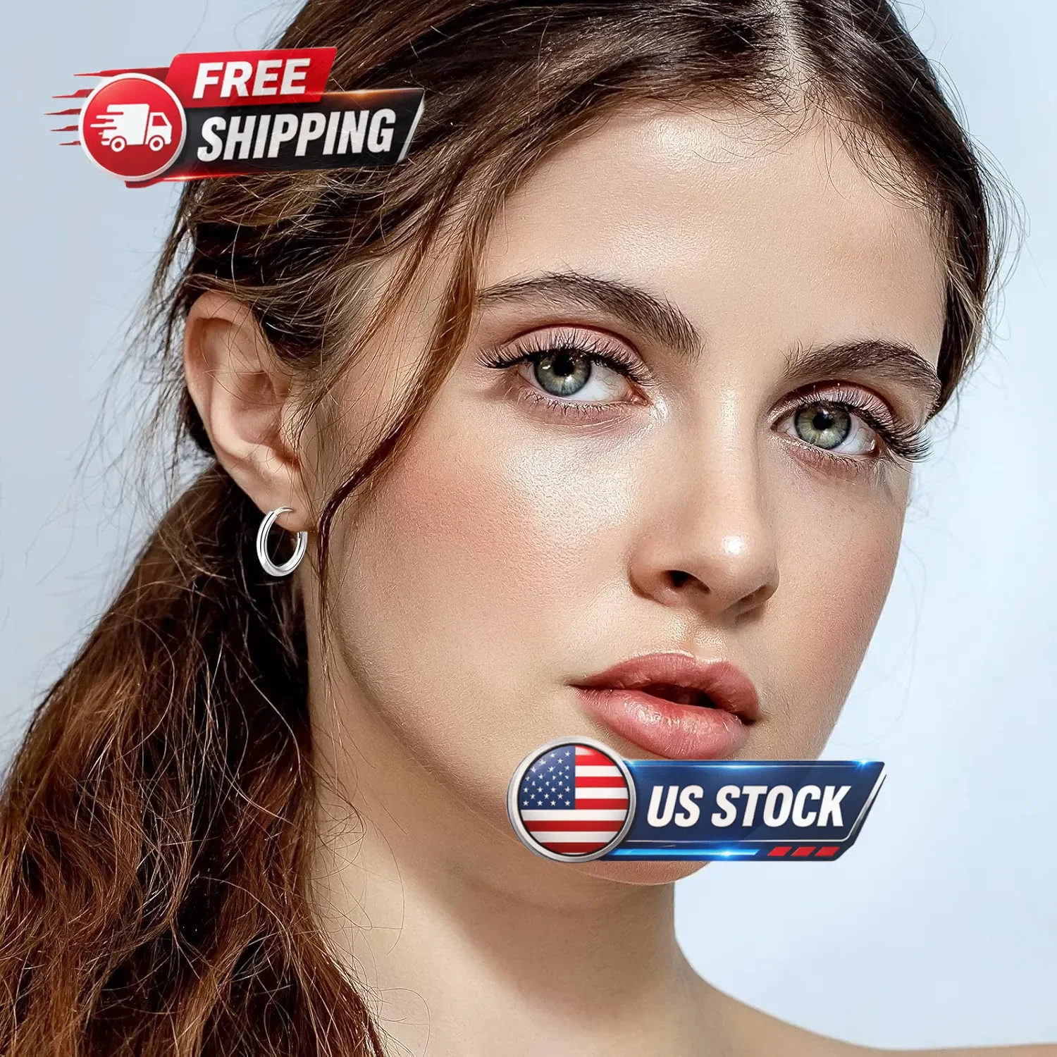 15 Pairs Earrings for Men, Stainless Steel Earrings Stud Kit for Men Women Fashi