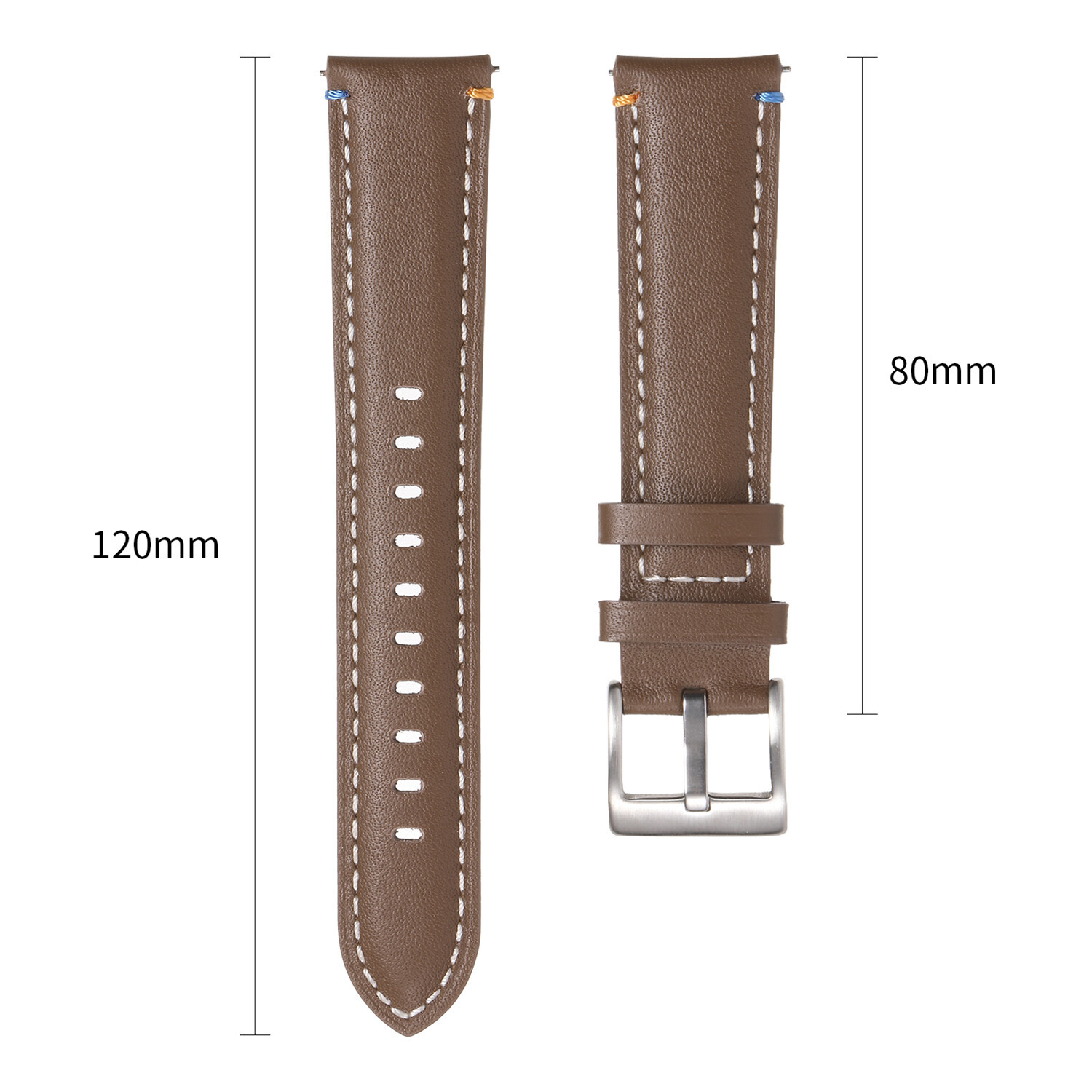 Vintage Watch Band 20mm 22mm Stitching Genuine Leather Strap Bracelet Wristband