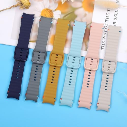 6 Pack Soft Silicone Strap Watch Band For Samsung Galaxy Watch 4 5 6 7 40-47mm