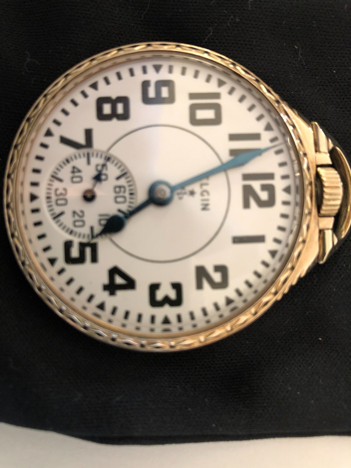 VINTAGE ELGIN MODEL 20 SW/LS 21J RR 16S POCKET WATCH~KEEPS TIME