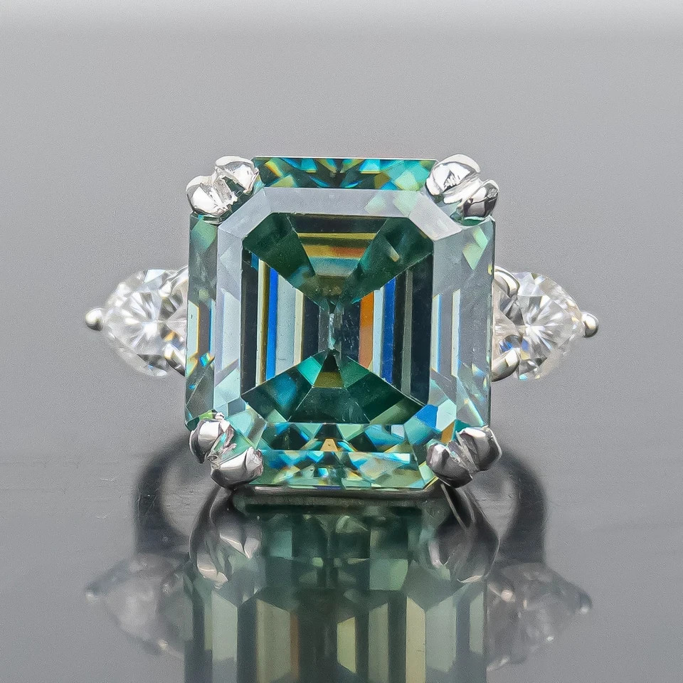Certified 7.60Ct Blue Diamond Ring, Gift For Birthday-Great Shine, Shipping FREE