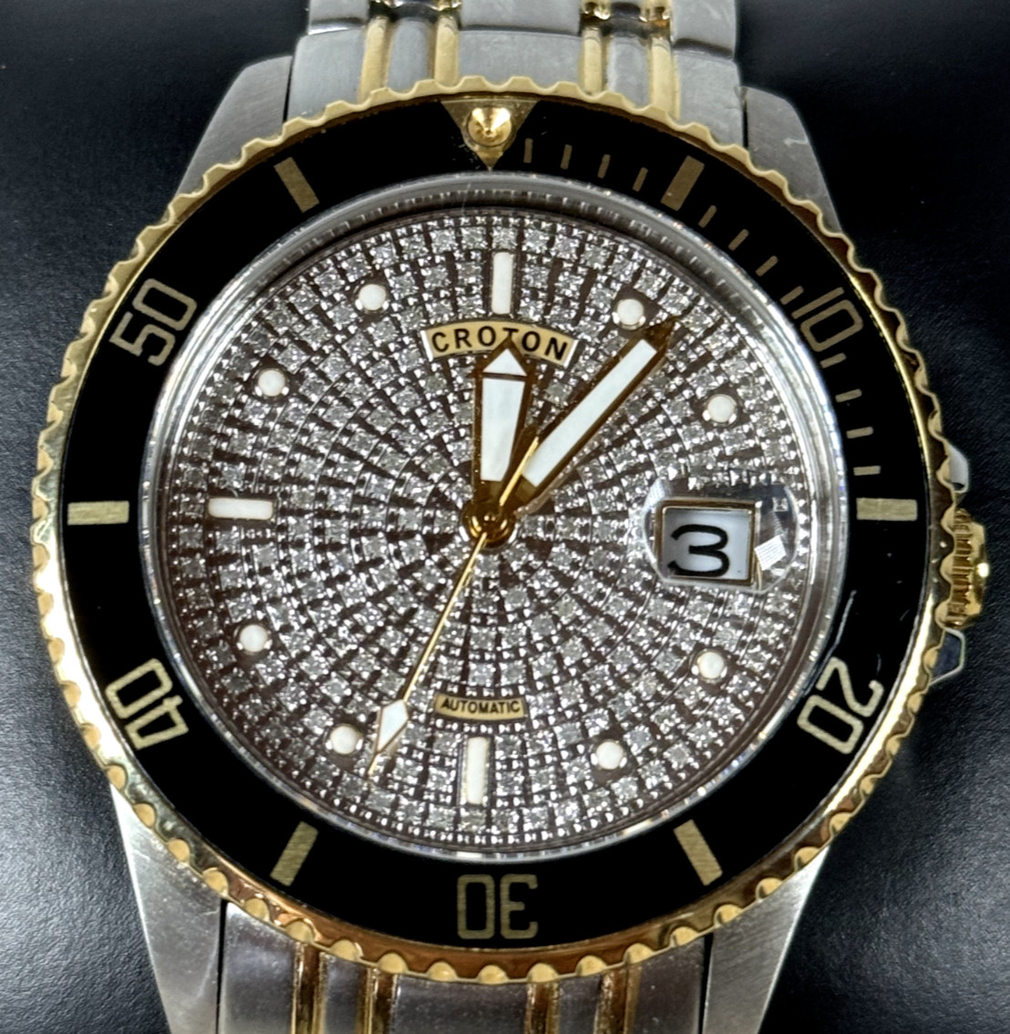 Very rare vintage Croton Diamond dial Dive watch Limited Ed. 25/1300, New in Box