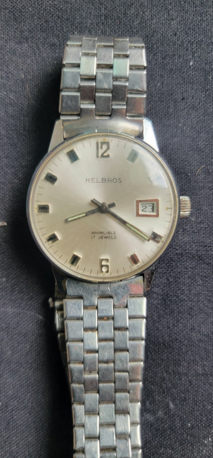 VINTAGE HELBROS 17 JEWELS MEN’S WATCH WORKING