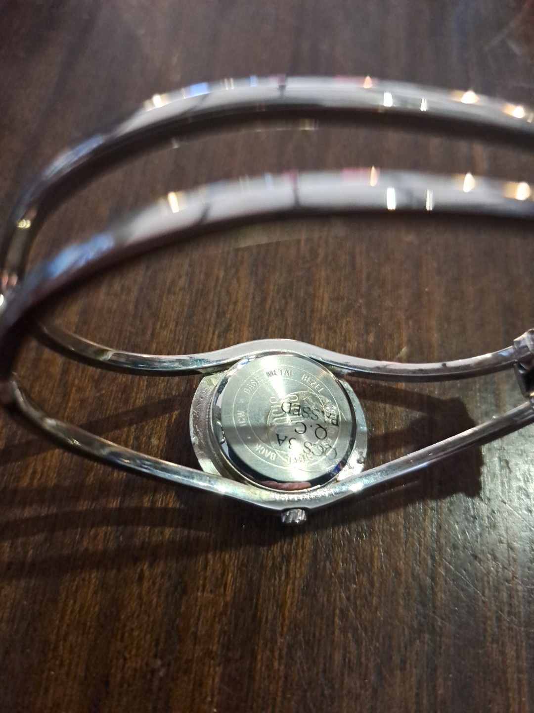 Oasis Ladies Quartz Bracelet Watch Bangle Boxed Untested Unused Silver Metal