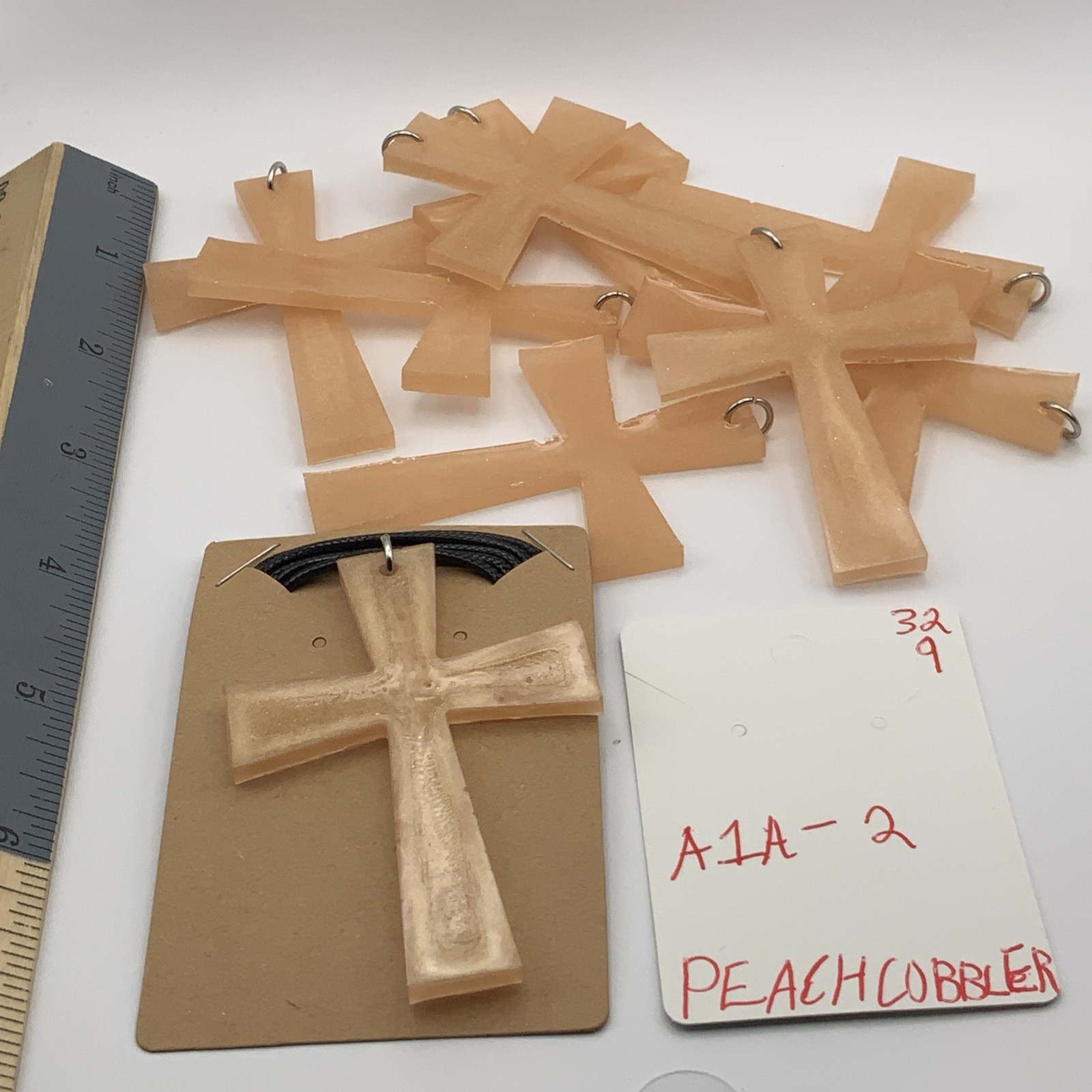 House Of David Handmade Cross Necklace Peach Cobbler Bulk Available