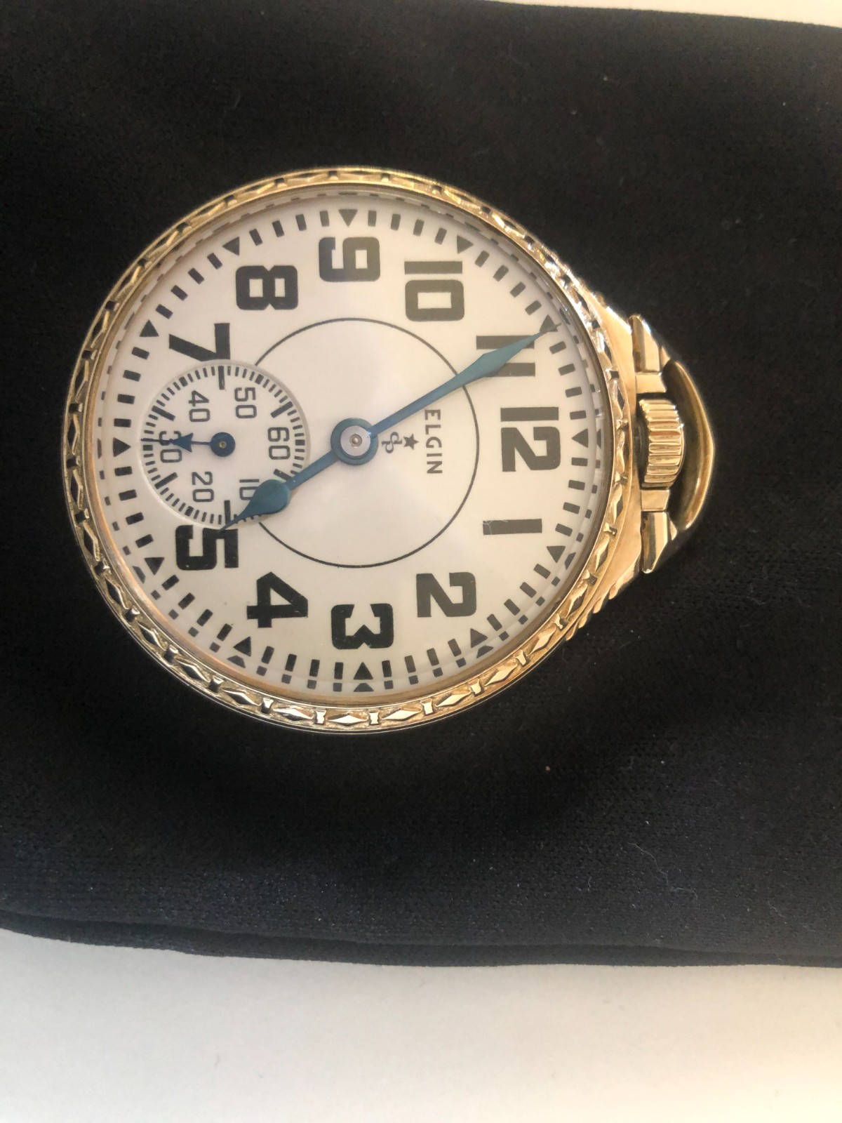 VINTAGE ELGIN MODEL 20 SW/LS 21J RR 16S POCKET WATCH~KEEPS TIME