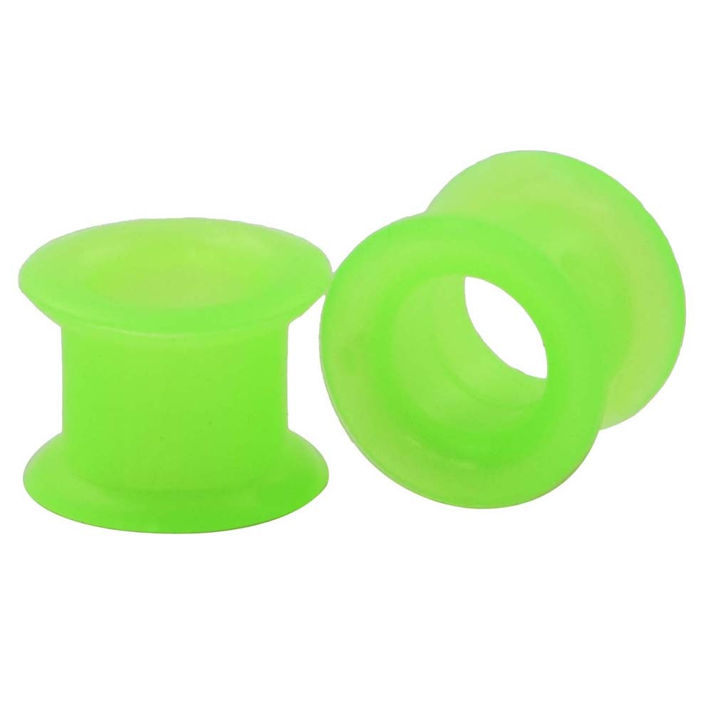 Pair Ultra Soft Silicone Ear Skin Flesh Tunnels Plugs Gauges Earskin Earlets
