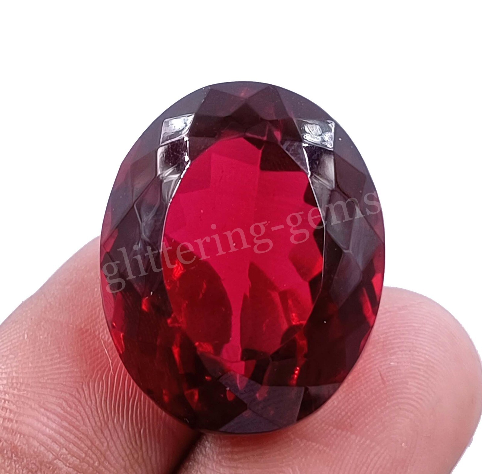 Natural Mozambique Red Ruby 63.5 Ct Certified Oval Cut Loose Gemstone 5DA