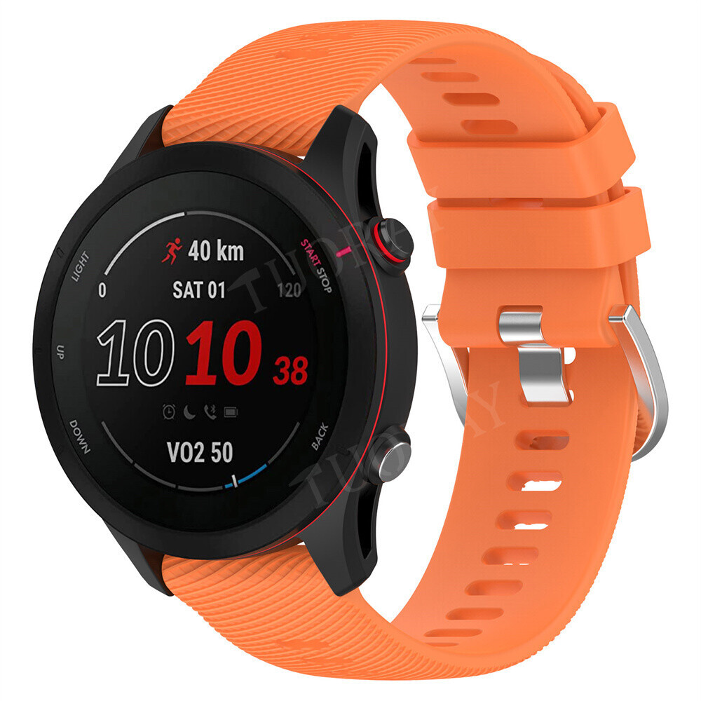 Sports Silicone Strap Band Case For Garmin Forerunner 255 / 265 Smart Watch Band