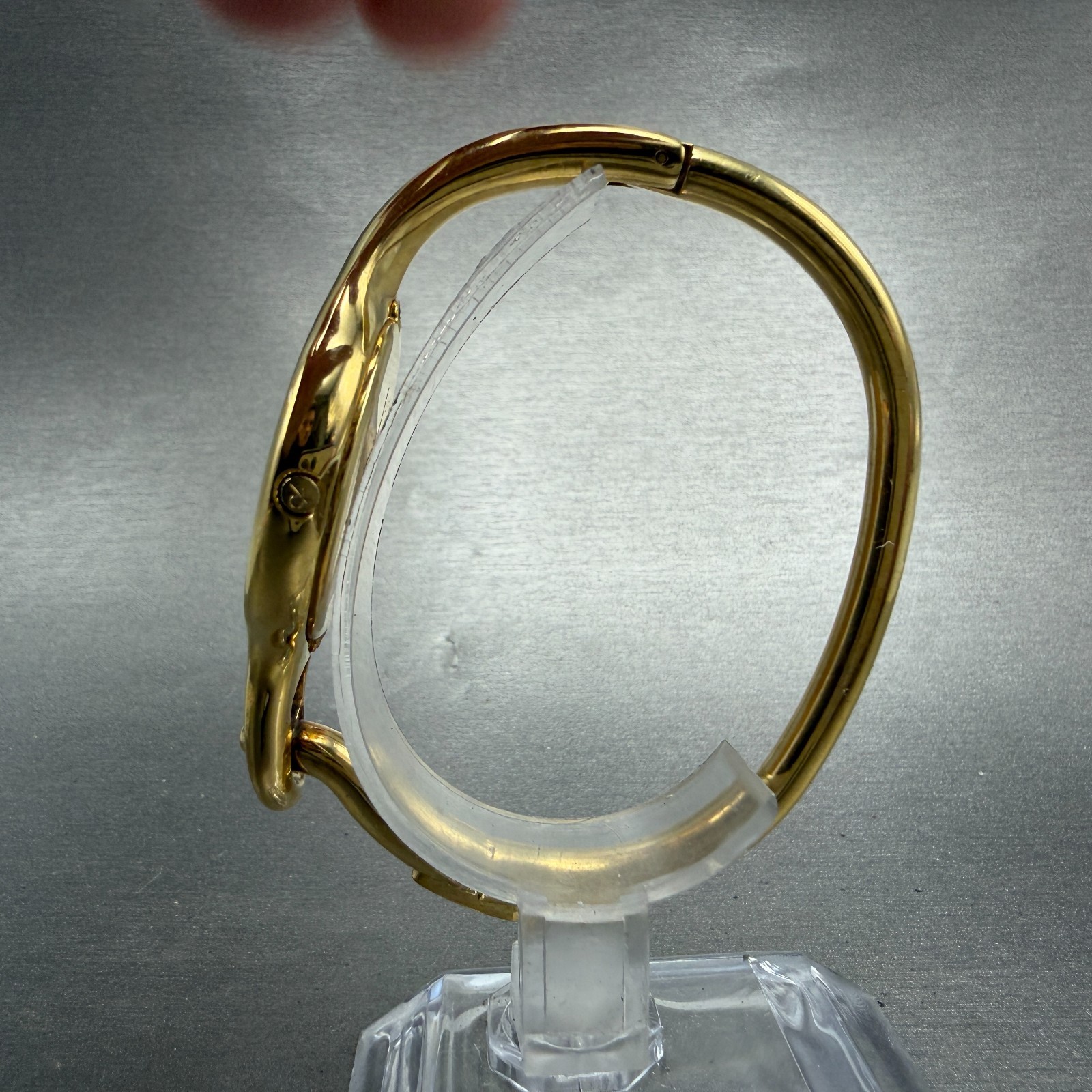 Calvin Klein Watch Women 30mm Silver Dial Gold Tone Bangle Round K3131 New Batt