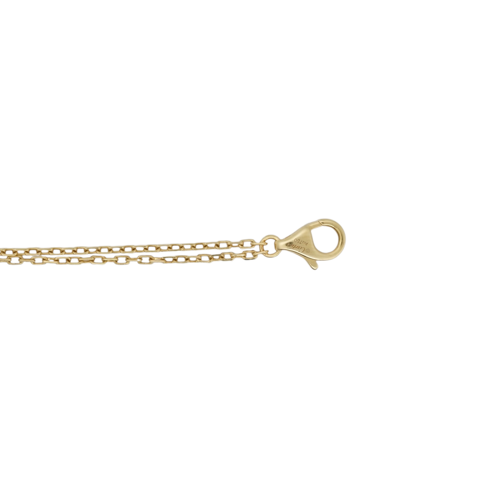 CARTIER Love 2 Diamonds Pendant and Love Bracelet On Chain Set 18K Yellow Gold