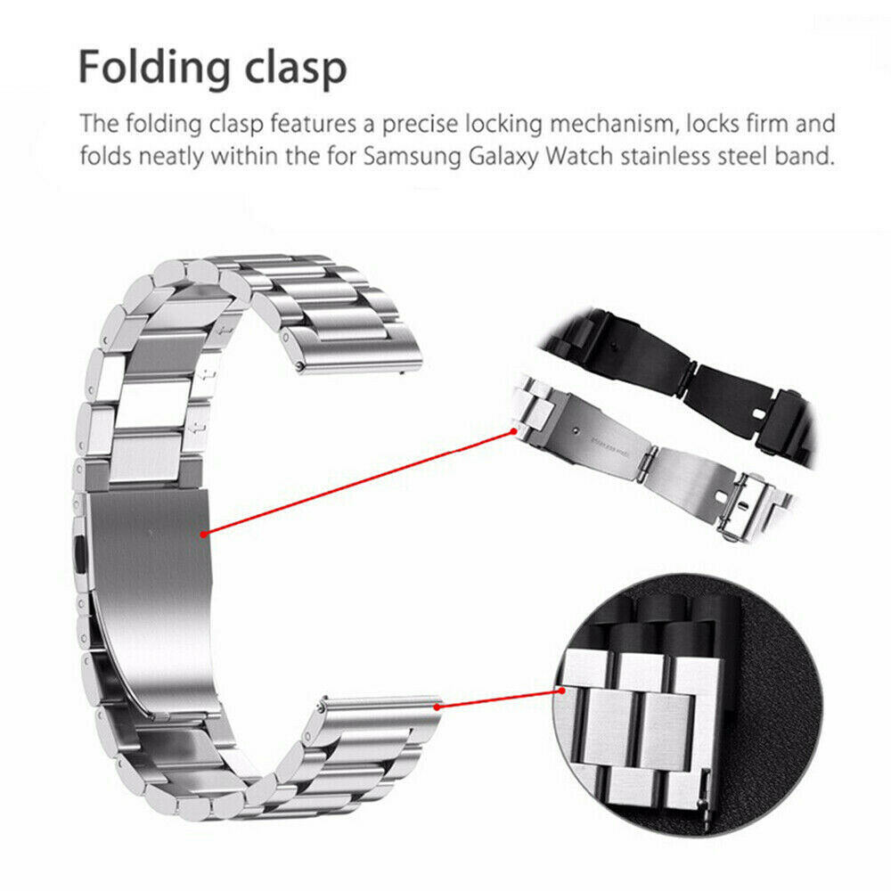 Stainless Steel Strap Band Clasp Metal Watch Bracelet Replacement 18/20/22mm USA