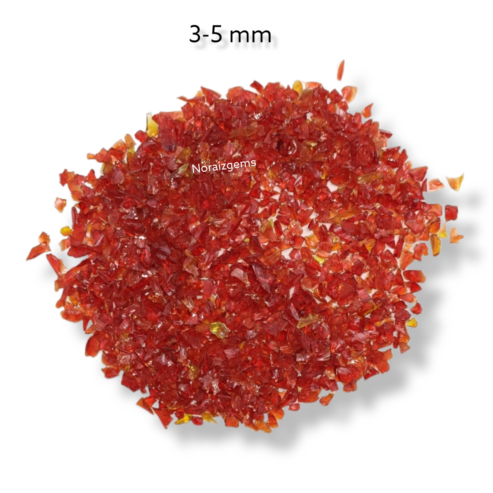 Crushed Orange Hydro Quartz Gemstone Coarse For Woodworking, Ring Inlay, Resin