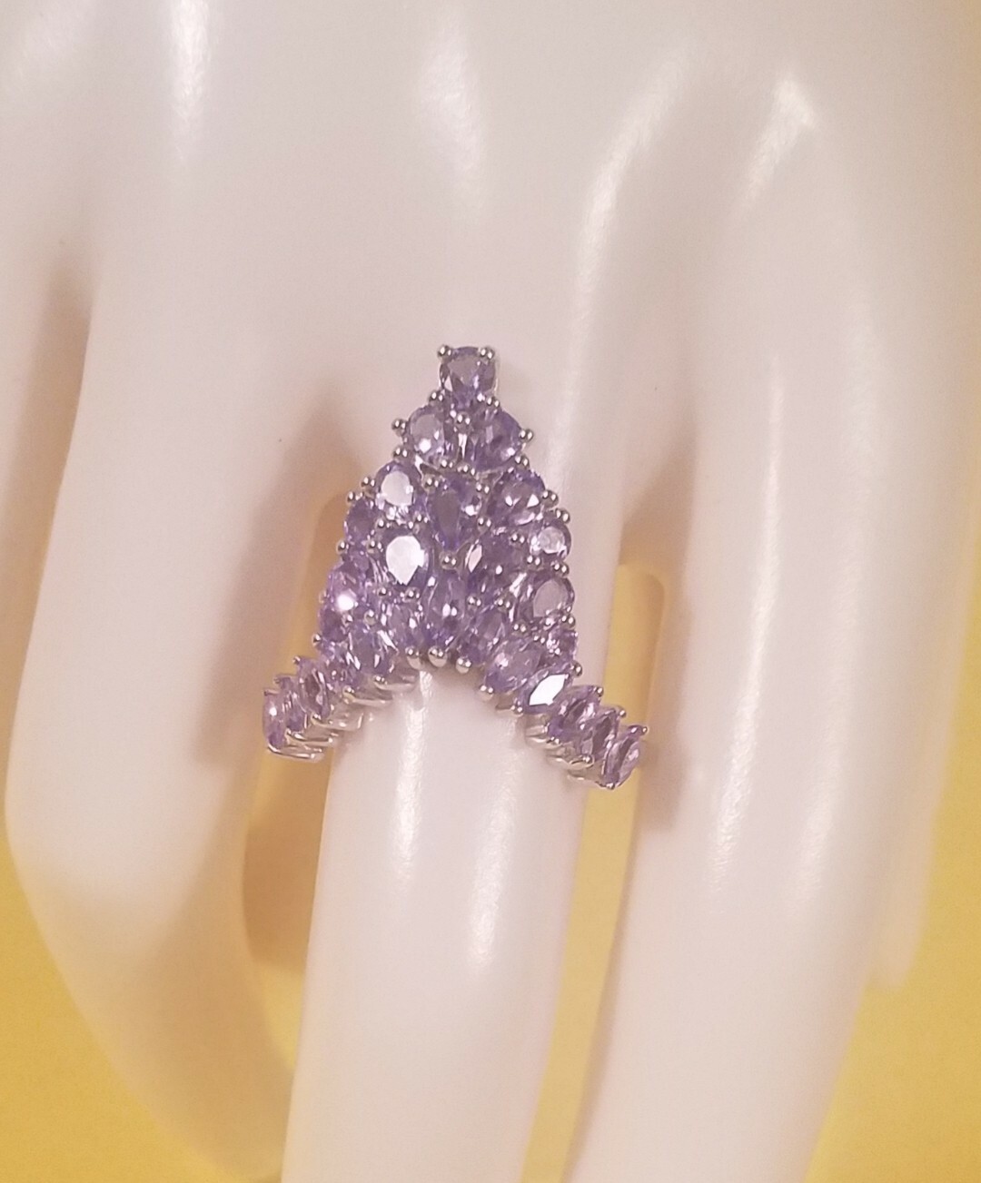 2.76 ctw Tanzanite Ring in Platinum Over Sterling Silver, Size 8 ERV $559.99