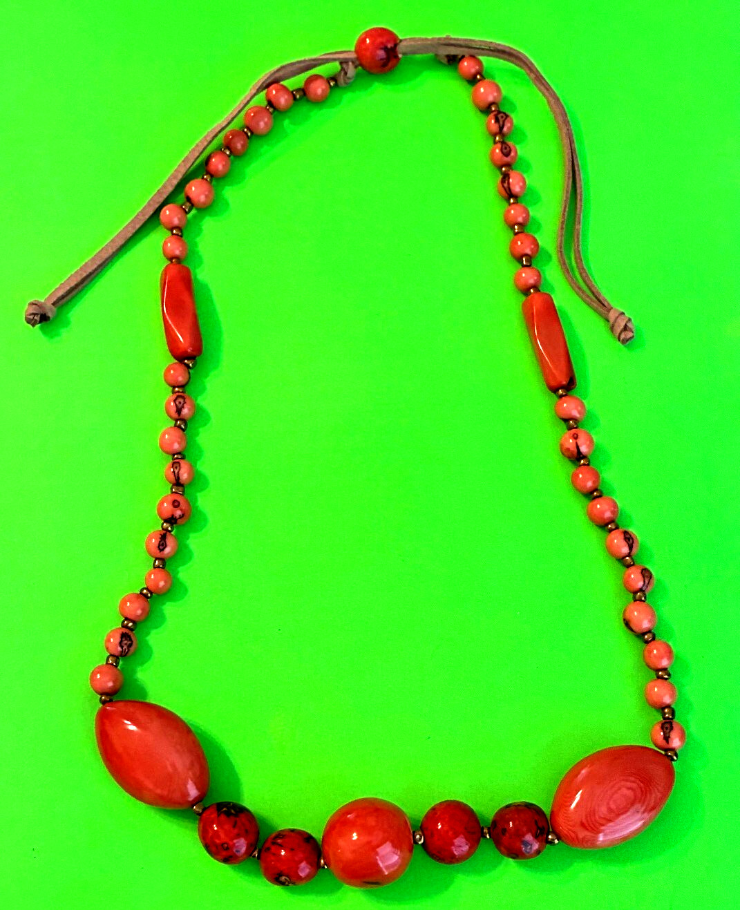 Tagua Nut Necklace Handmade Artisan Organic Beads from Ecuador TN-2