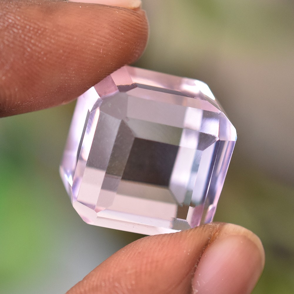 AA+ Quality 67 Ct RARE Cube Shape NATURAL Pink Topaz CERTIFIED Loose Gemstone