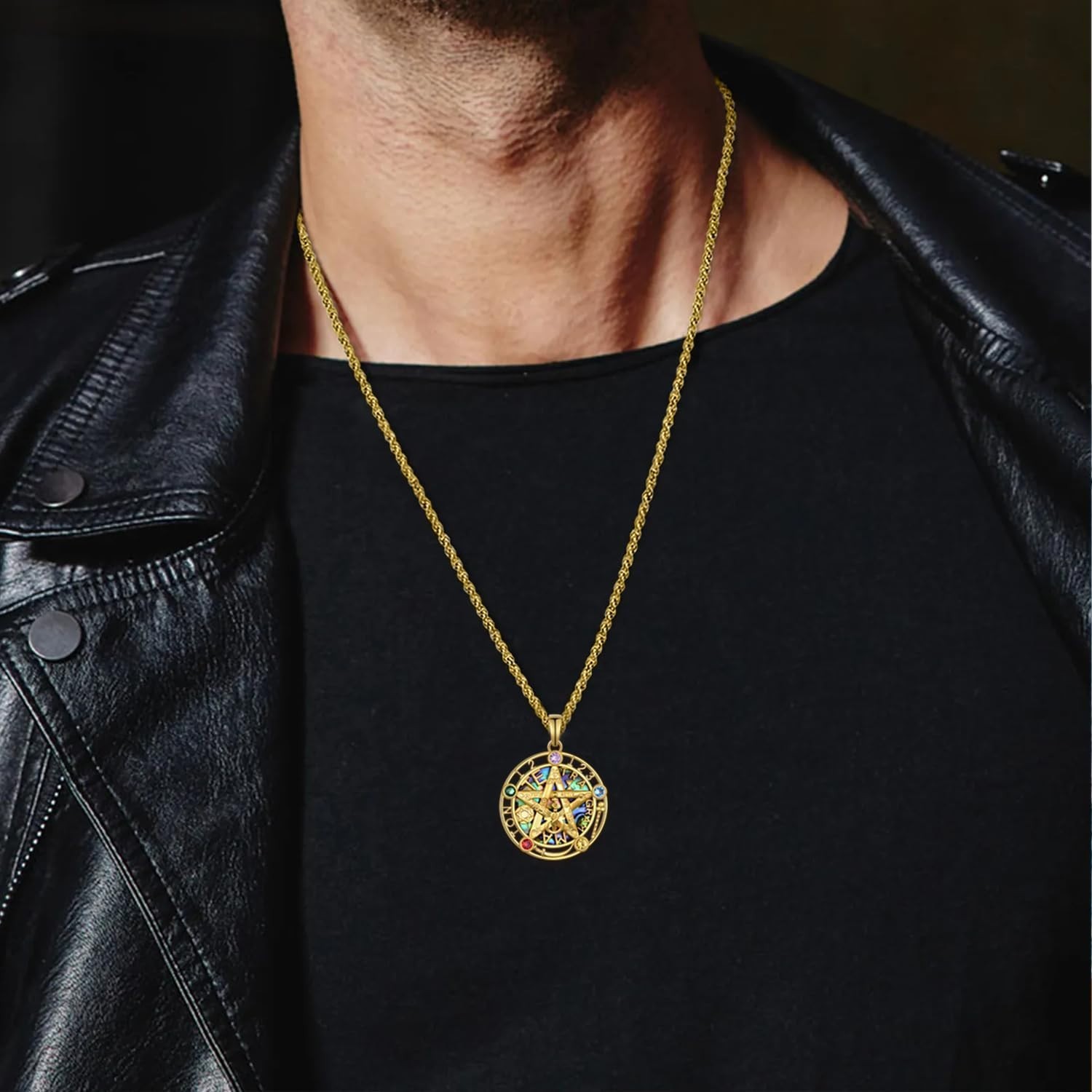 Stylish Sterling Silver Pentagram Necklace, Ideal for Protection and Balance