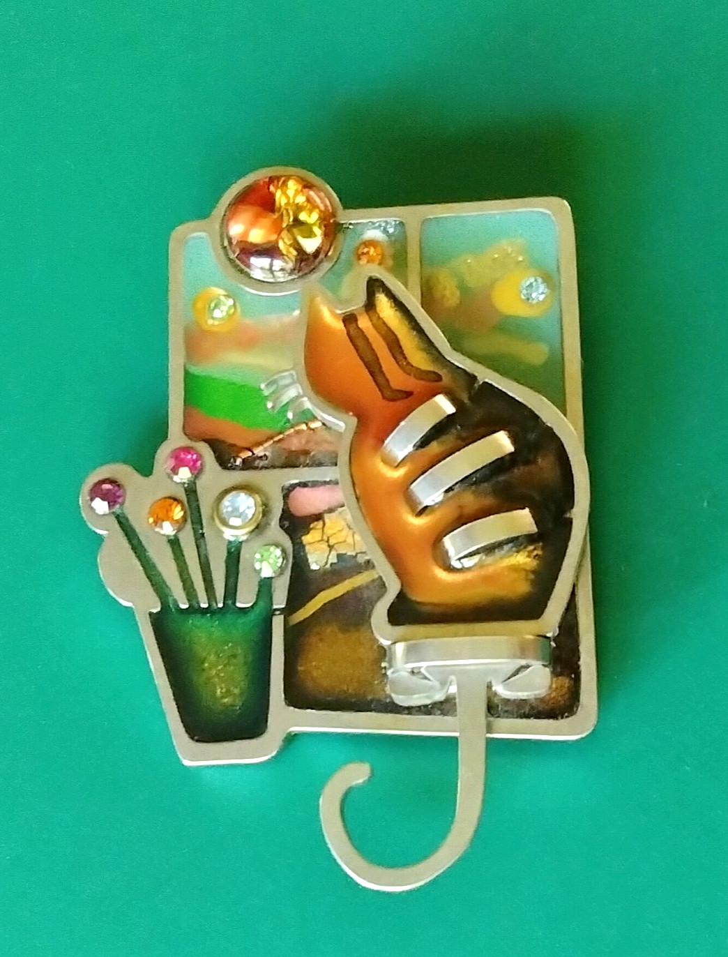Vintage Seeka Cat Brooch “Moon Gazer” (173 – 2589)