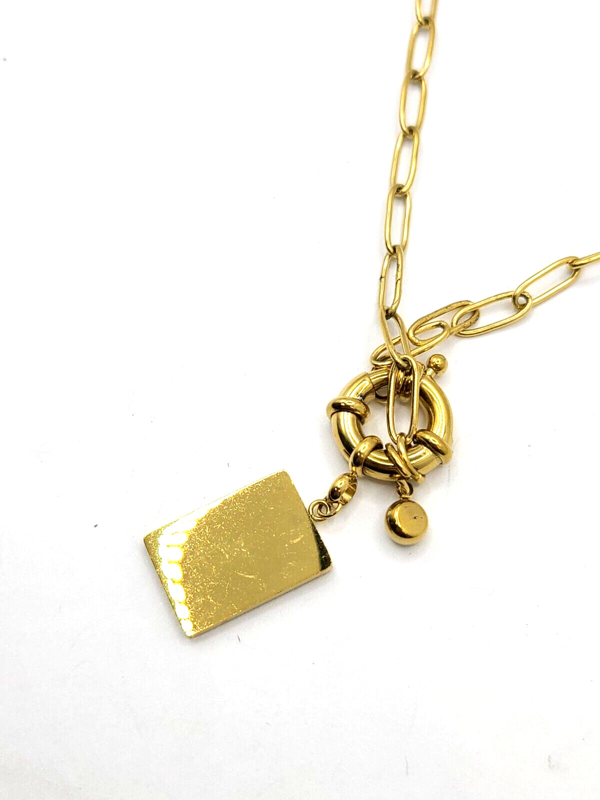 Uncommon James 14k Gold Plated Brass CZ Initial Letter ” K ” Pendant Necklace