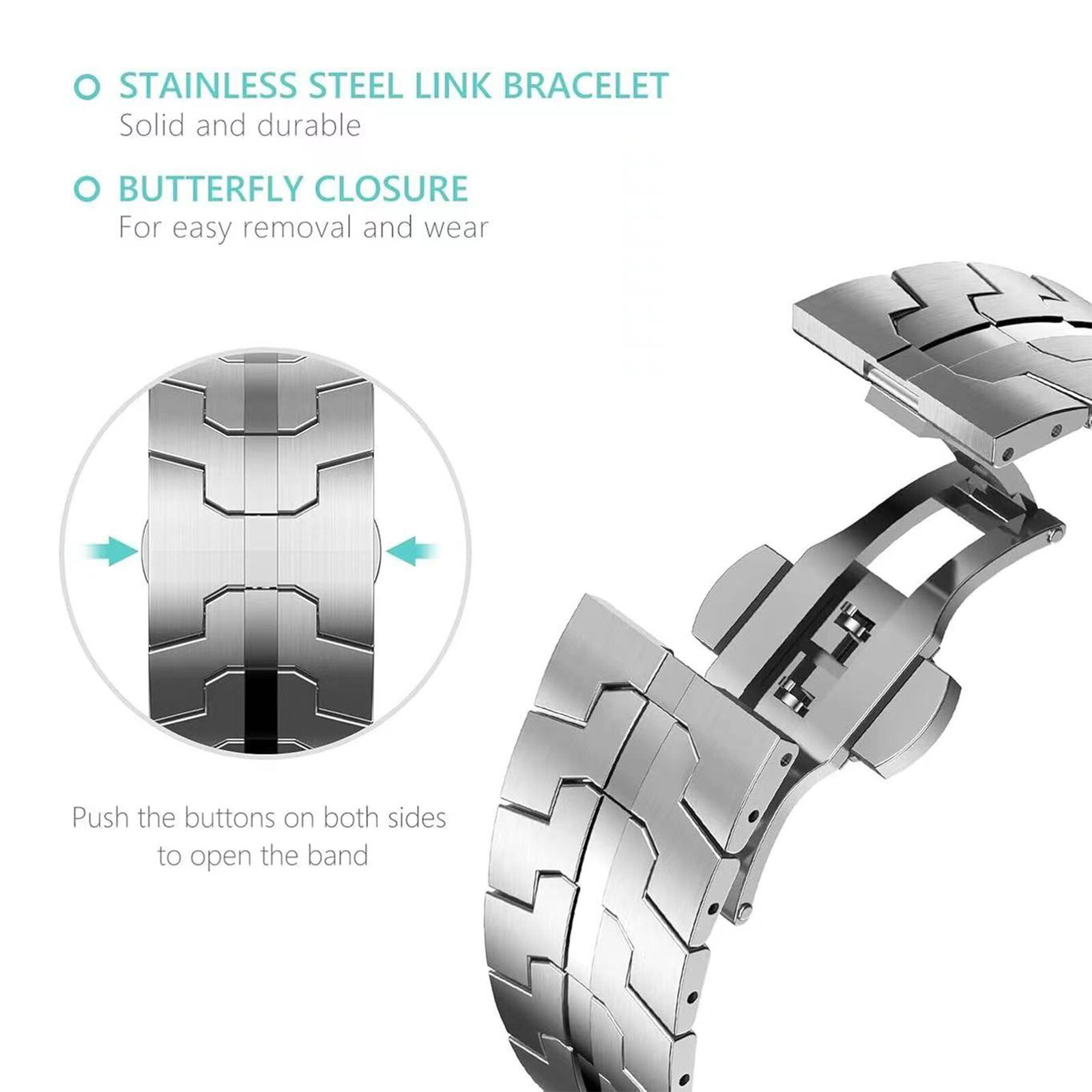 Fashion Business Stainless Steel Band For Samsung Galaxy Watch 7 Ultra Band 47mm
