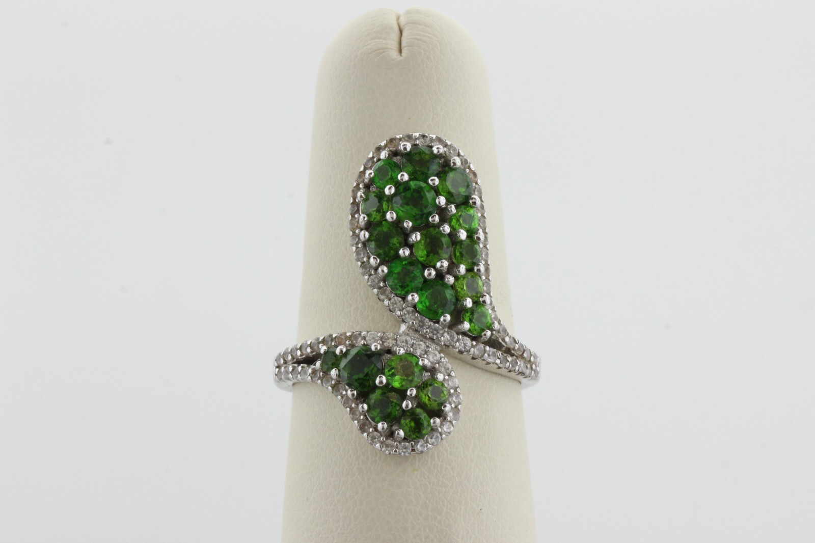 Fuzion Creations International Sterling Silver 925 CZ Cluster Drops Ring- Size 8