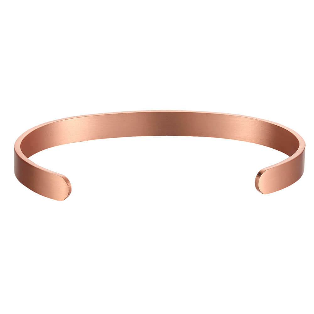 XL Plain Pure Copper Magnetic Bracelet Cuff Arthritis Pain Relief Balance Power