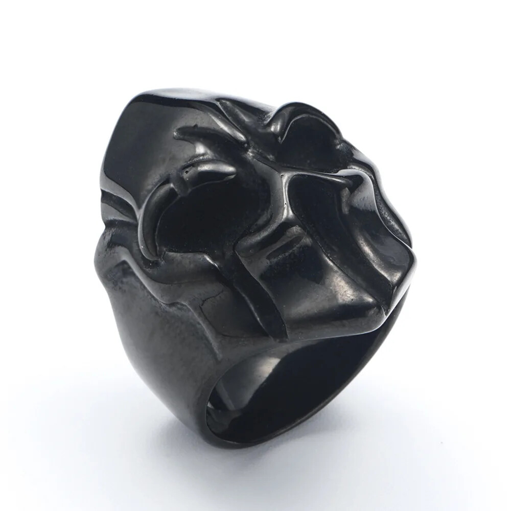 Personality Vintage Trend Alien Skull Head Men’s Domineering Rings Size 7-13