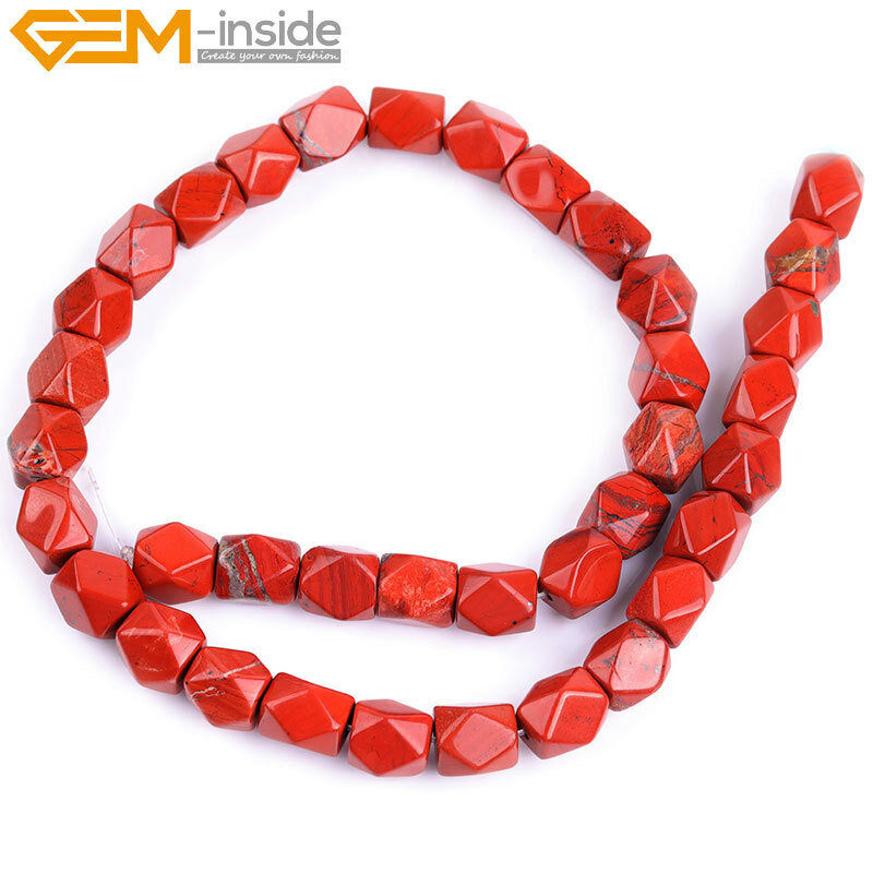 8-9×11-12mm Natural Gemstone Faceted Beads of Cambay Beads Jewelry Making 15″