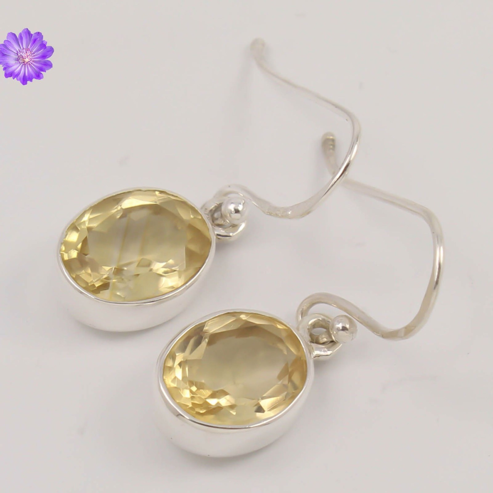 Citrine Gemstone 925 Sterling Silver Earring Handmade jewelry Earring Gift