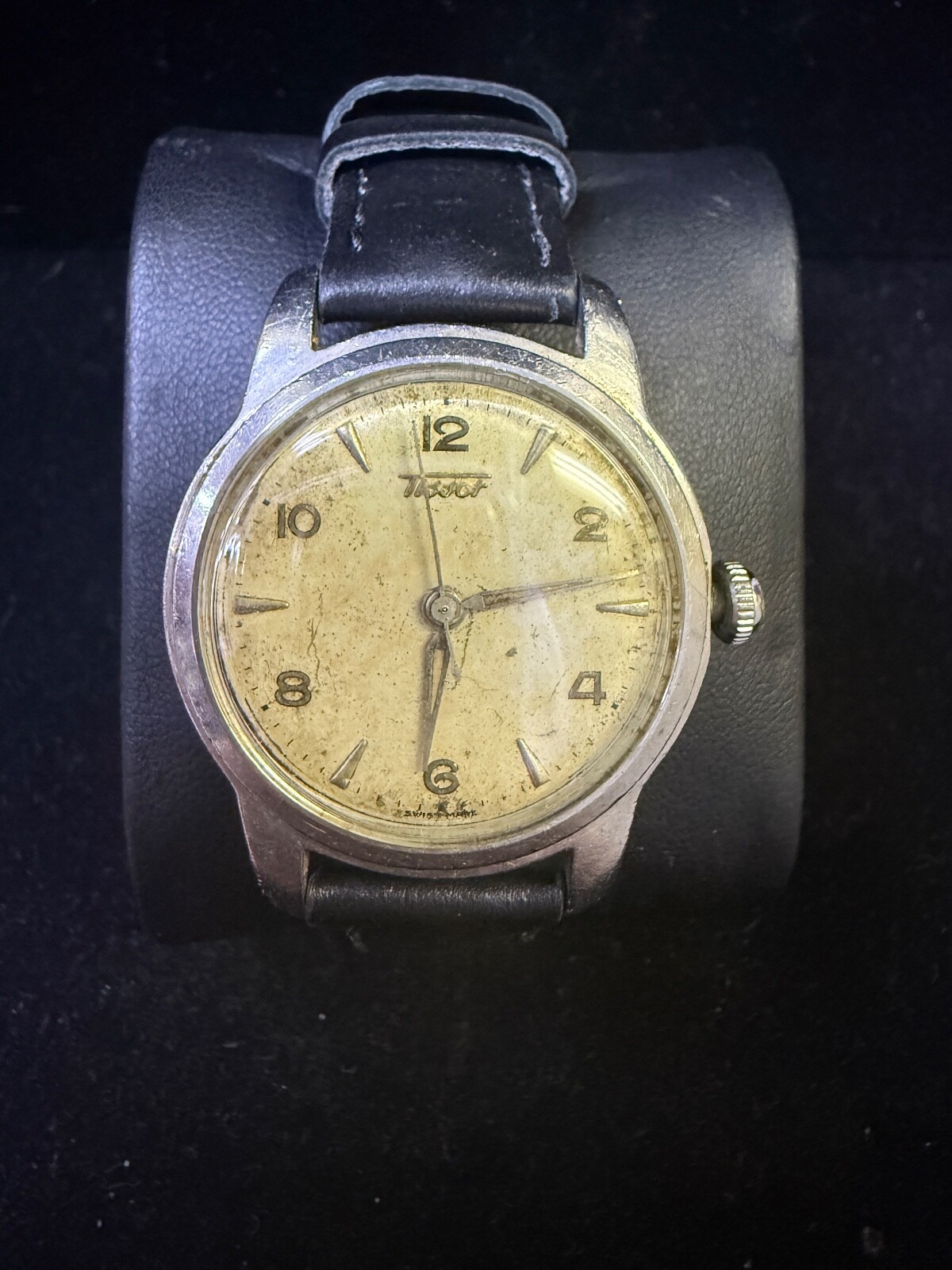 ⌚ Vintage Tissot Manual Wind Watch – Swiss Made | Patina Dial | 1950s Classic