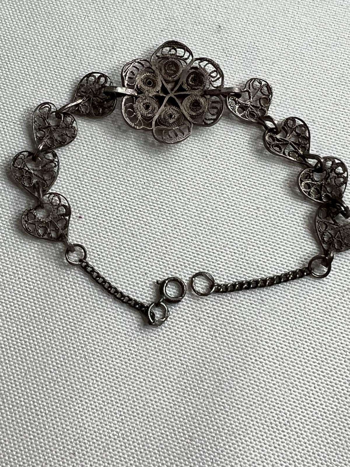 Vintage Egyptian Silver Souvenir Filigree Bracelets Lot Of 2 Made Egypt
