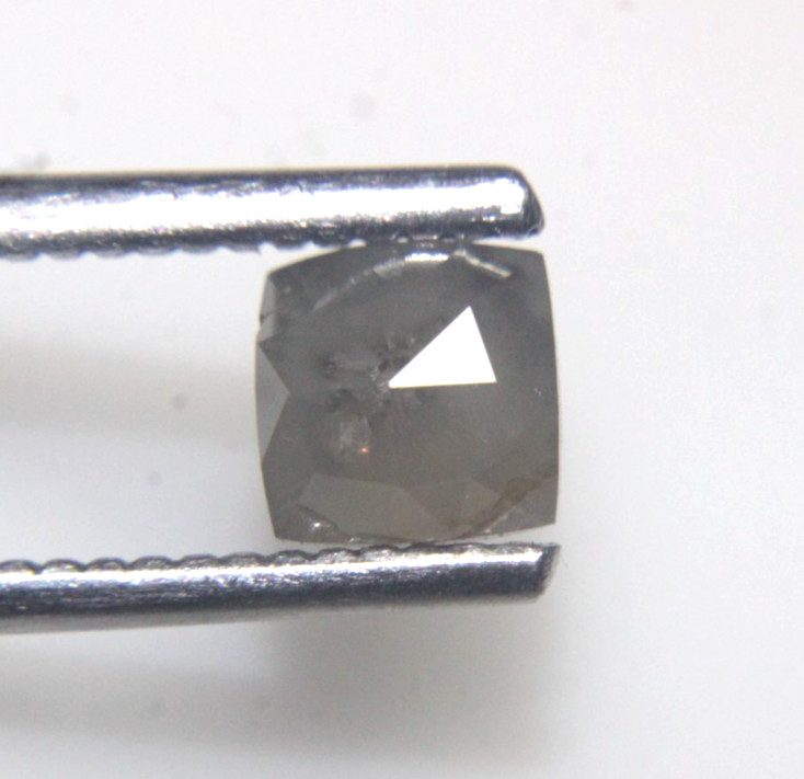 0.92Cts Square Shape Gray Color Rose Cut Natural Diamond 5.43×5.33×3.05 MM