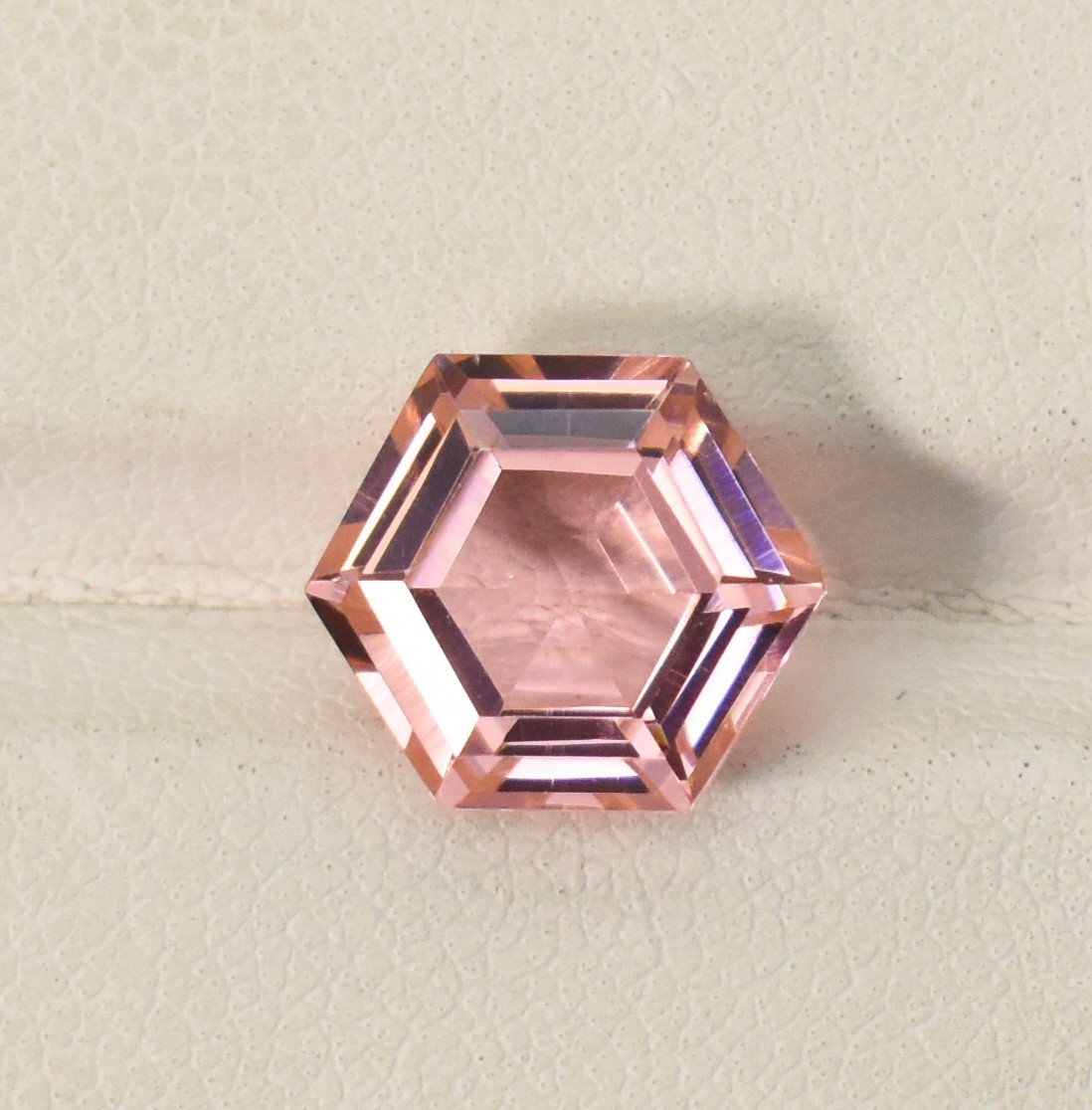 Peach Morganite Hexagon Shape Loose Gemstone 8 mm 10 mm 12 mm 15 mm 20 mm