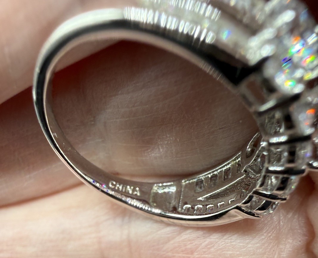 Brilliance Fine Jewelry Sterling Wedding Ring Size 7 – Simulated Diamond