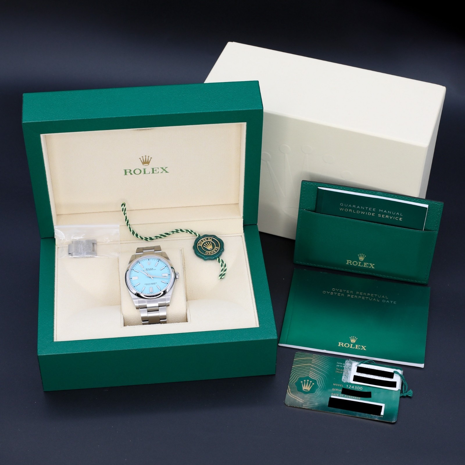 Rolex Oyster Perpetual 41 Tiffany Dial 2021 Complete – 124300