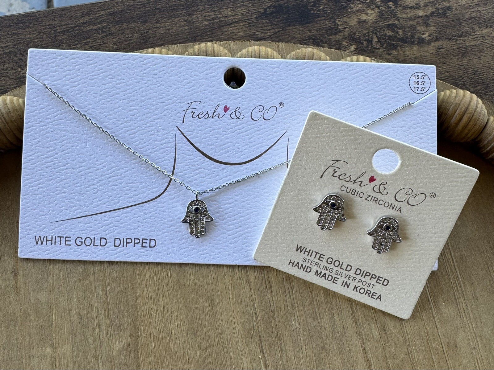 Sliver Fresh & Co Hand Neckless And Earrings