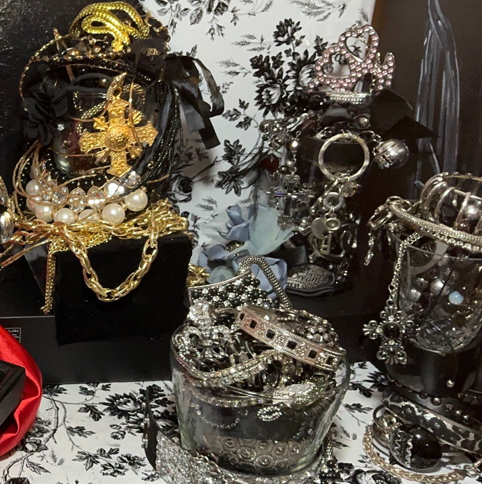 Curted Gothic Jewelry Jars, From Dark Romance- Biker Goth-You Pick